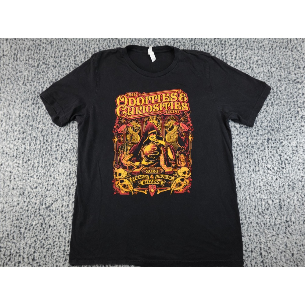 Oddities & Curiosities Expo 23 Shirt Mens XL Black Strange Unusual Bizarre Goth